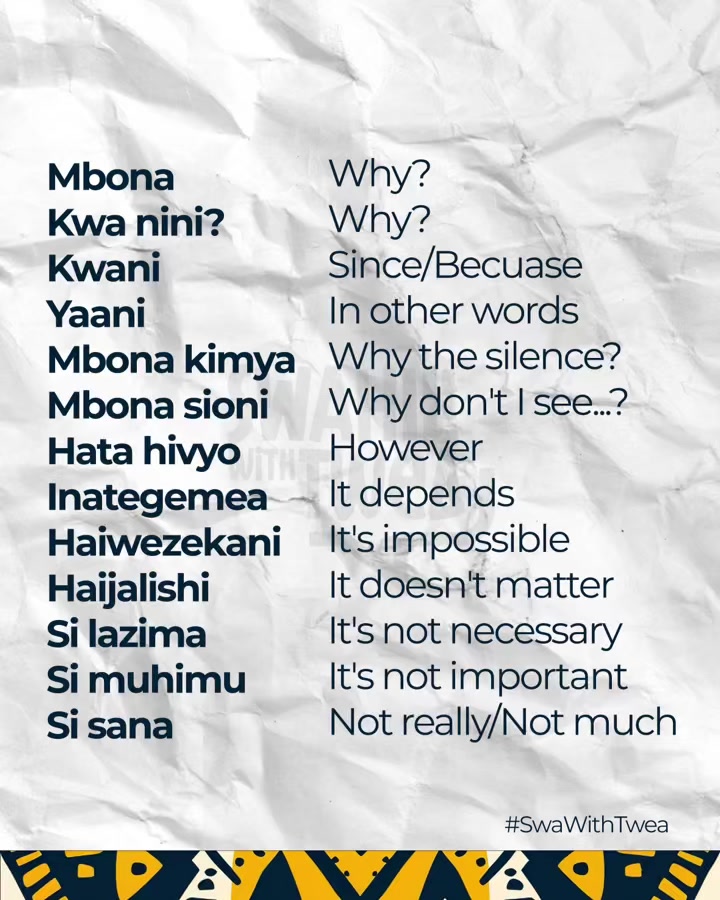 @Swahili With Twea