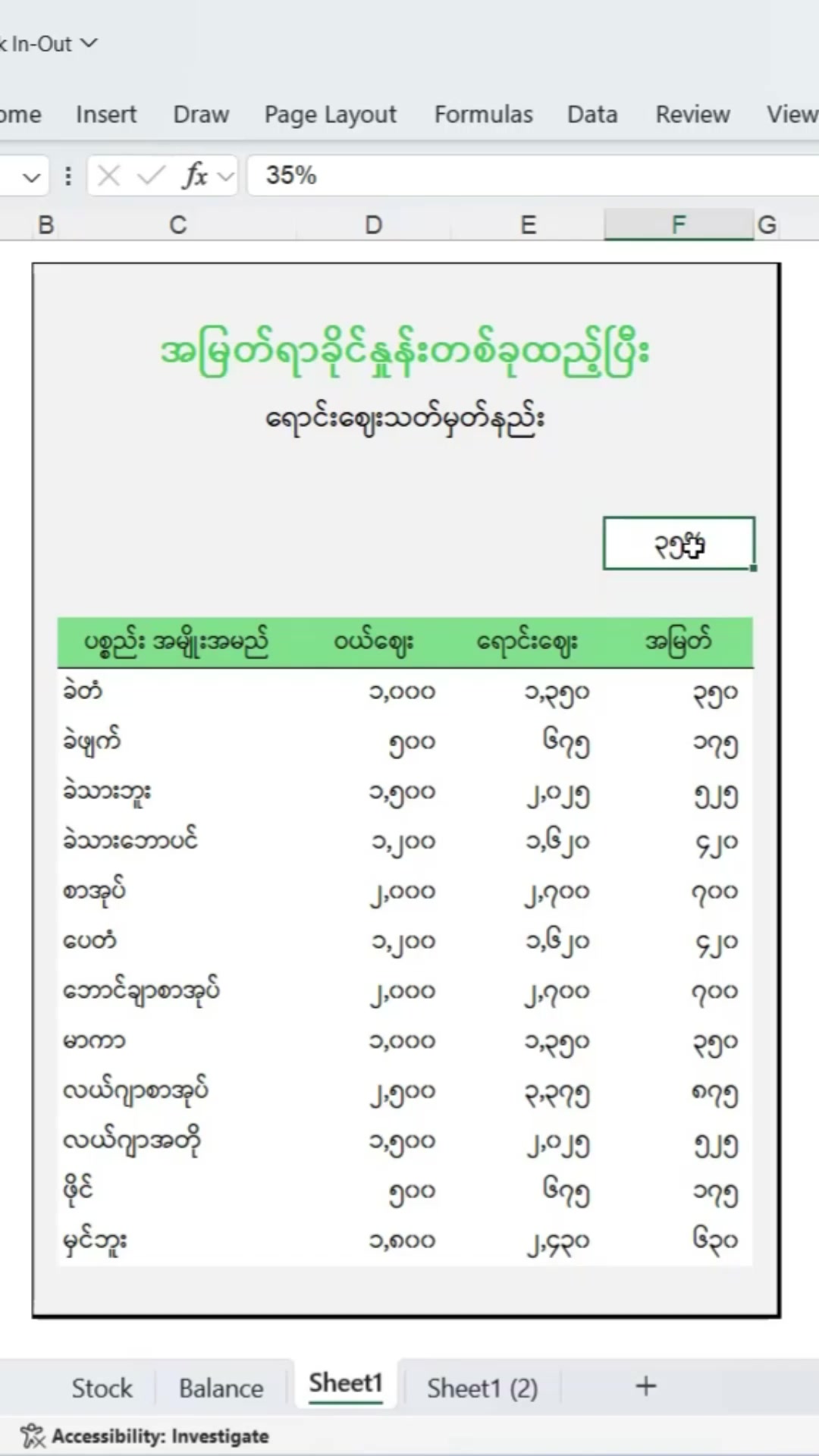 @Myanmar Excel Guide