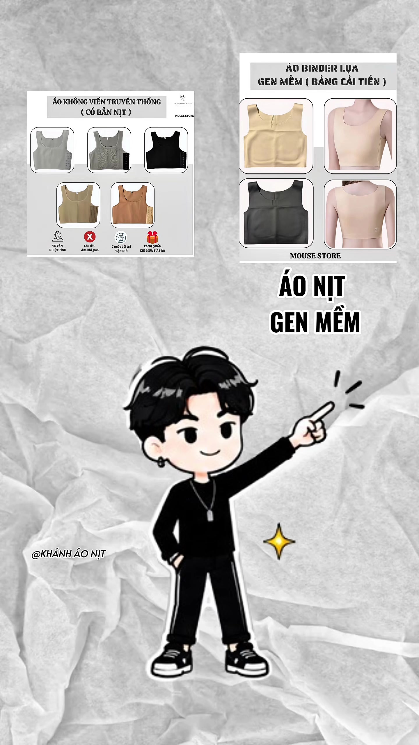 @Kh&aacute;nh &Aacute;o Nịt Tomboy Trans