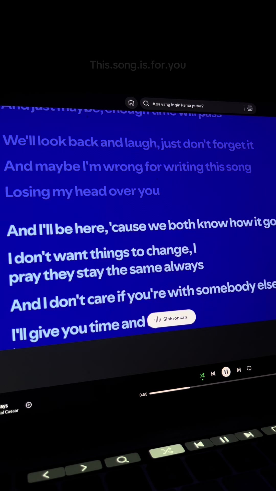 @this song is for you