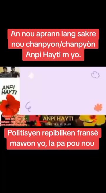 @HaytiLibert&eacute; 📳 +509 42808637