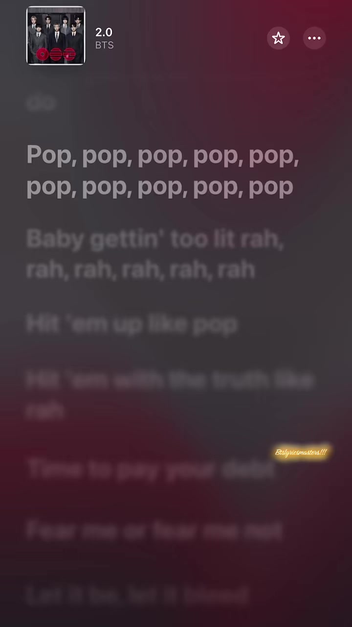 @BTS lyrics ⟬⟭⁷⊙⊝⊜