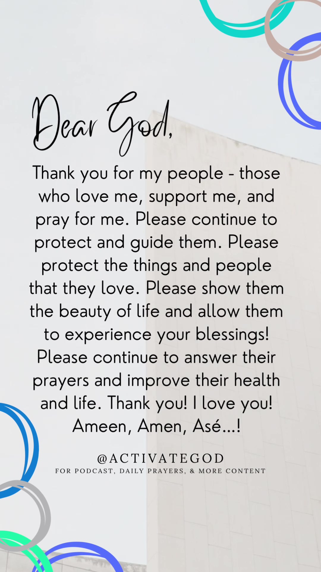 @Activate God