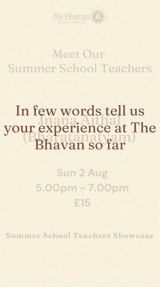 @The Bhavan, London