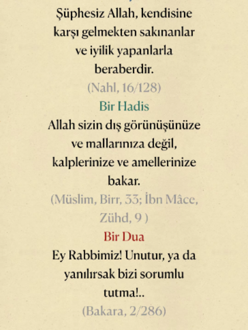 @Bir Ayet, Bir Hadis, Bir Dua