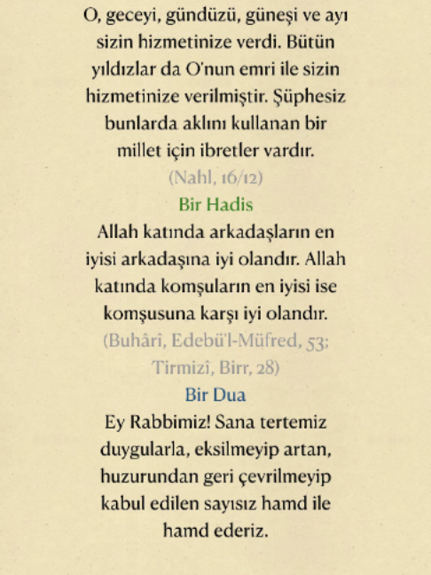 @Bir Ayet, Bir Hadis, Bir Dua