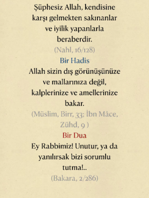 @Bir Ayet, Bir Hadis, Bir Dua