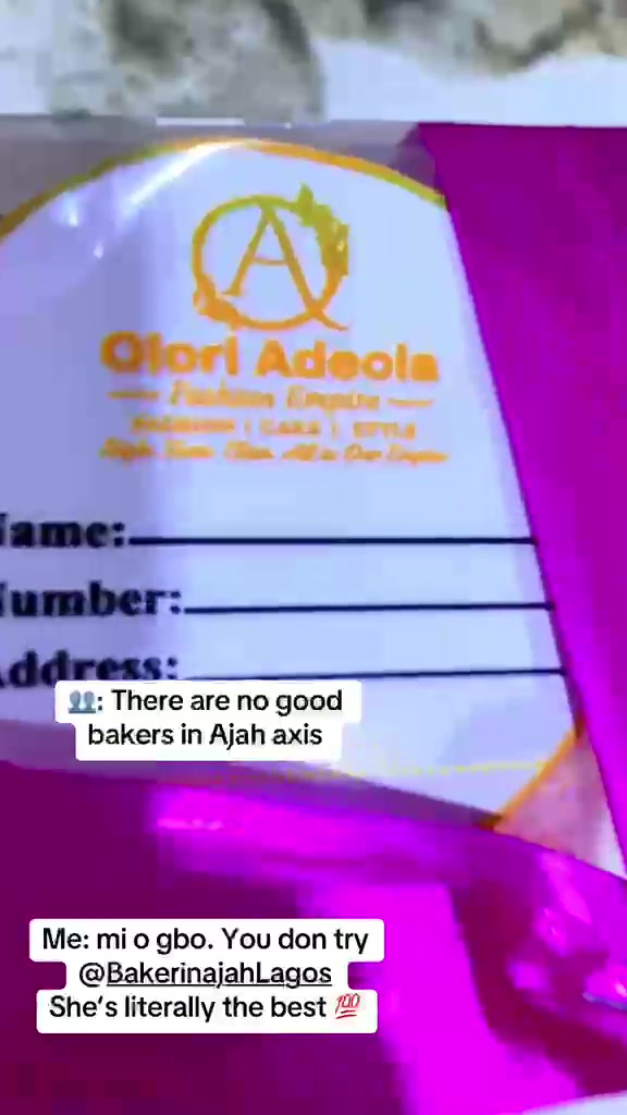 @Baker in ajah Lagos