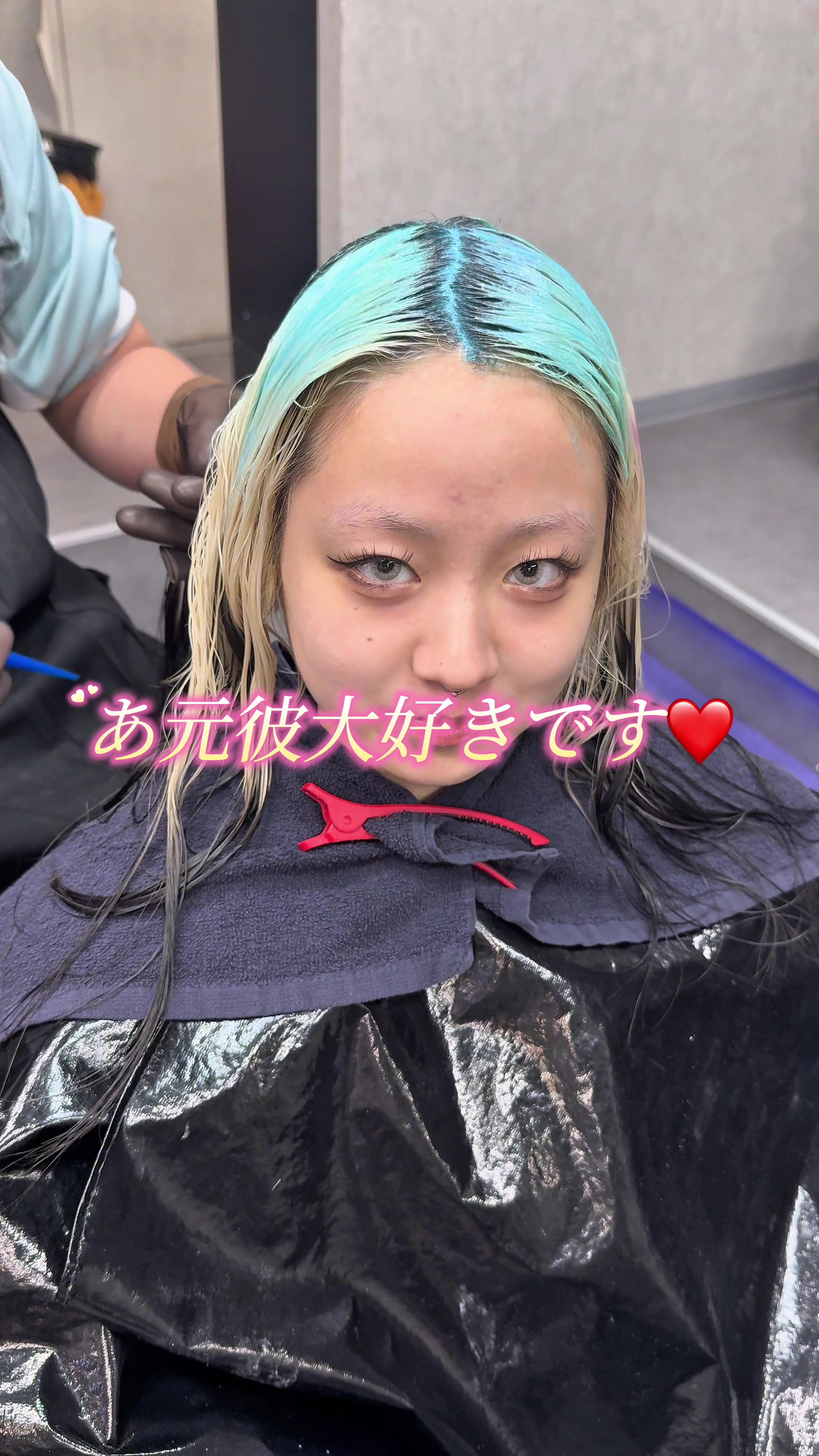 @宙也/原宿/ハイトーンカラー/ハッシュカット/ウルフカット