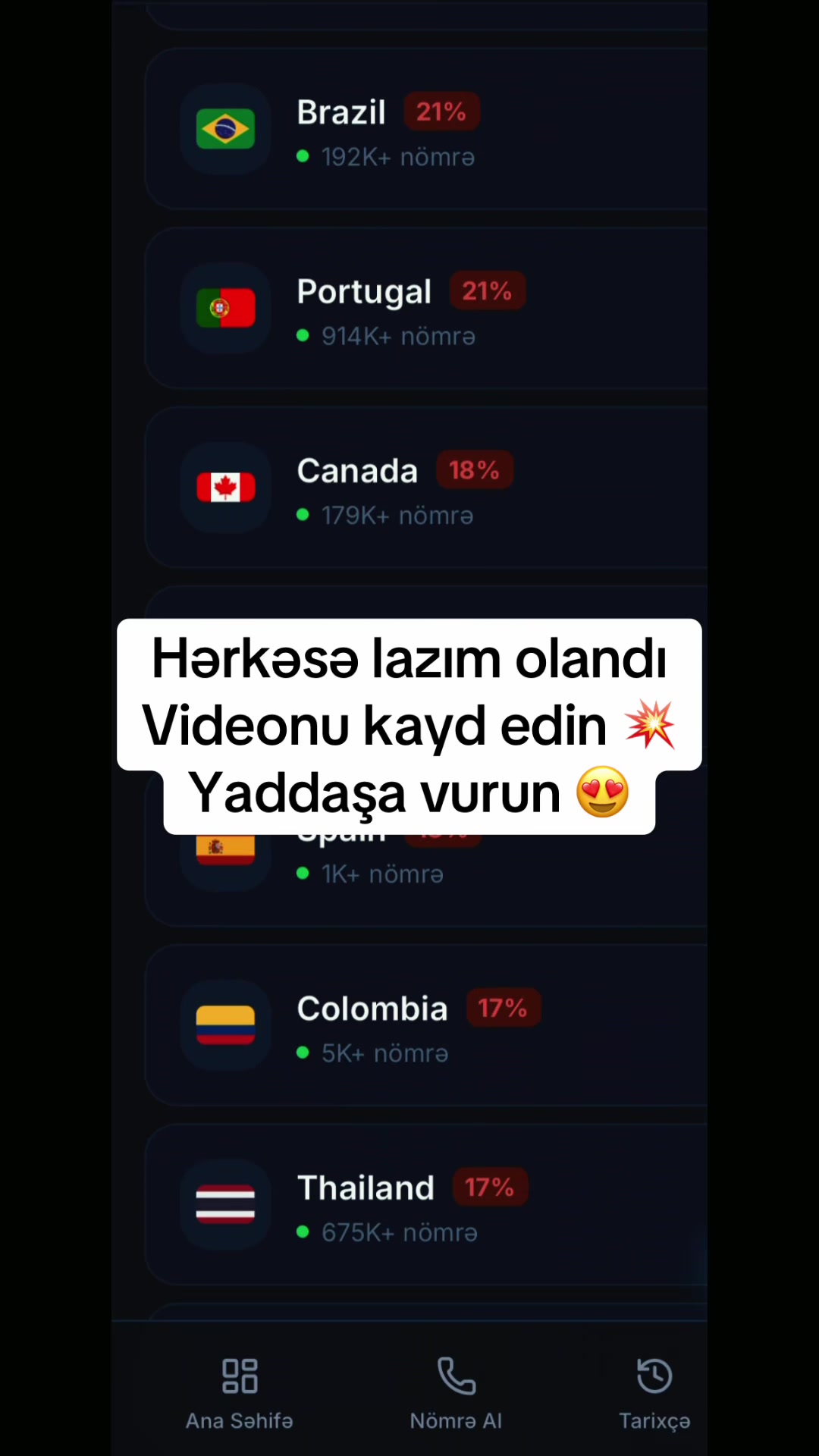 @Xarici Nömrələrin Satışı Bizdə