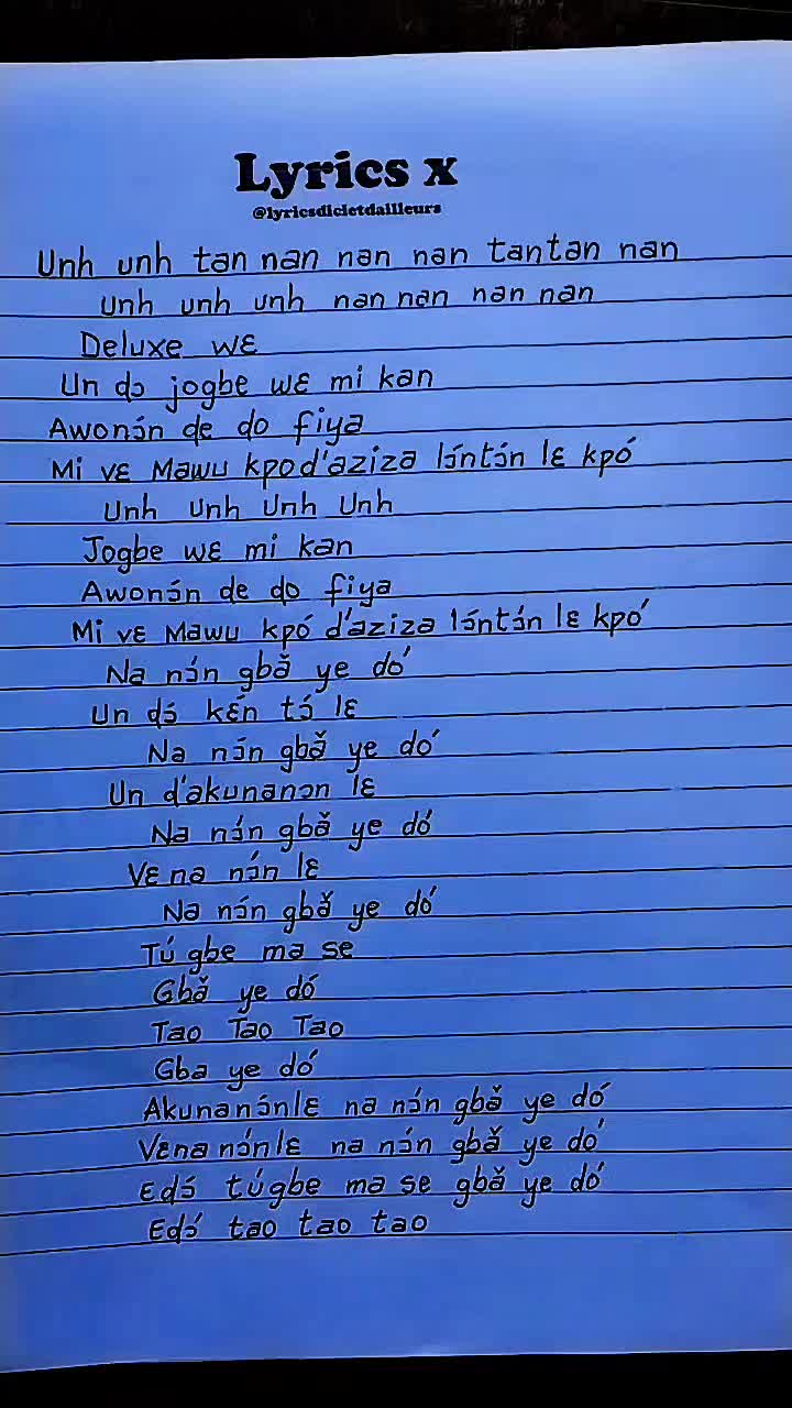 @Lyrics x