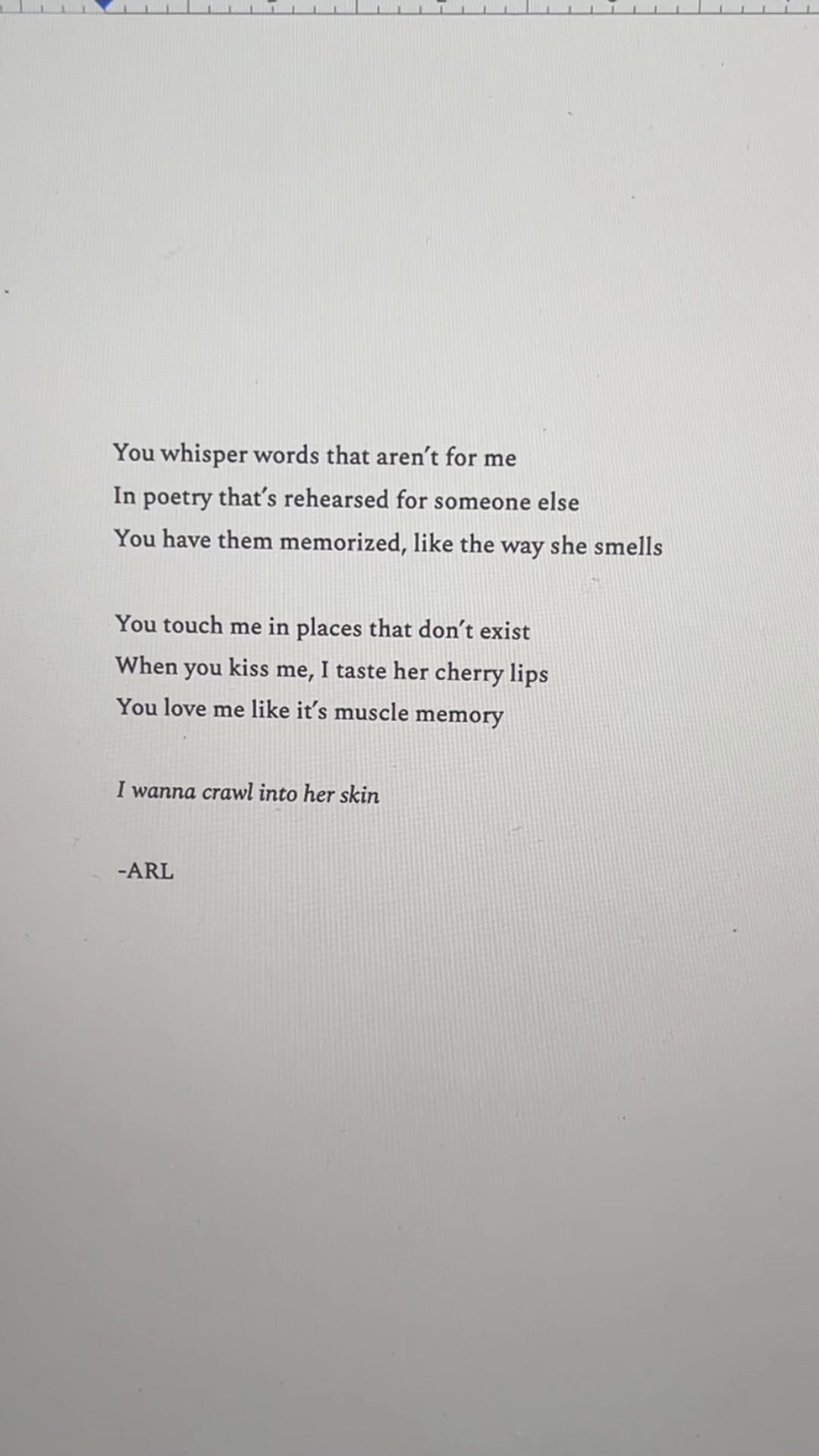 @ARLwritesaboutyou