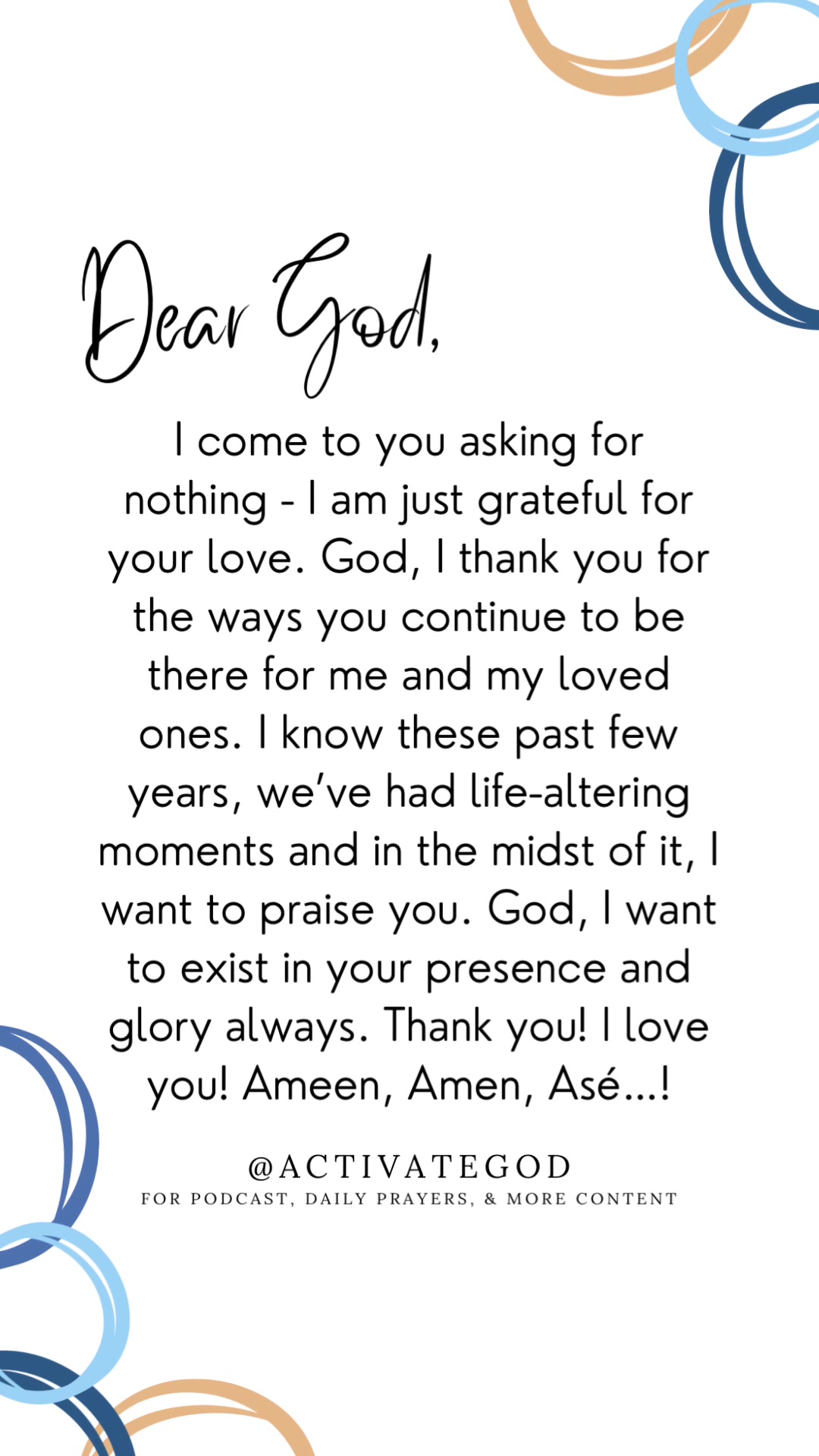 @Activate God