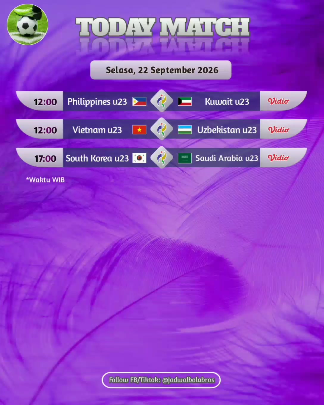 @Jadwal Bola Bros