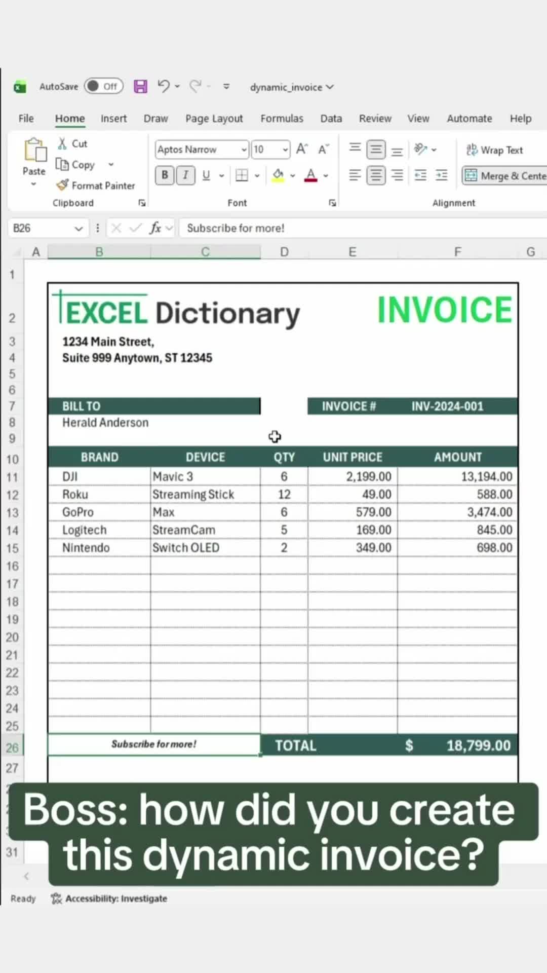 @Excel Dictionary