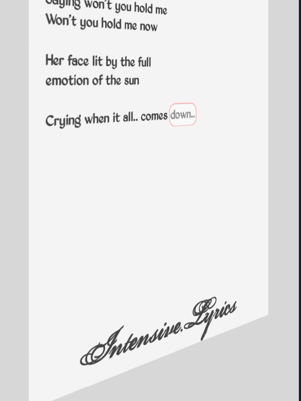 @Intensive.Lyrics