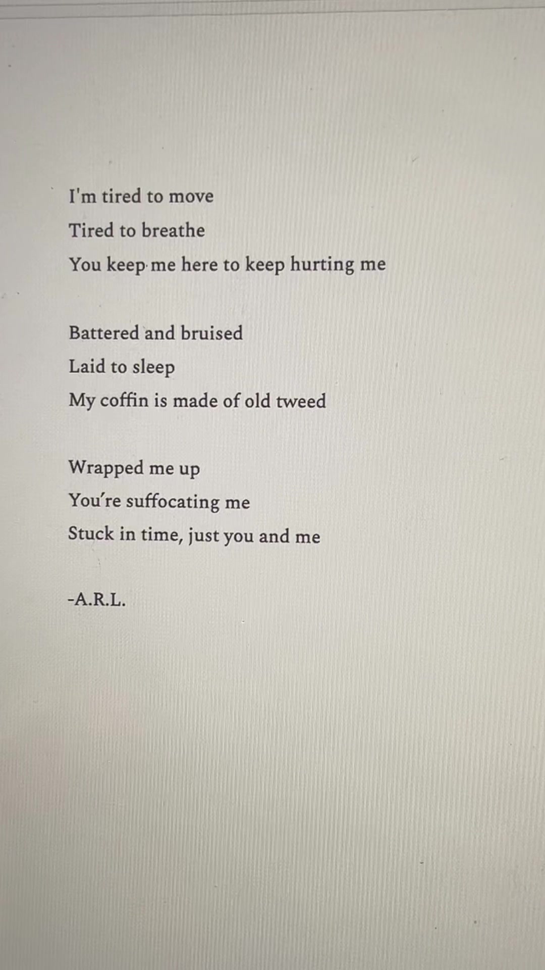 @ARLwritesaboutyou