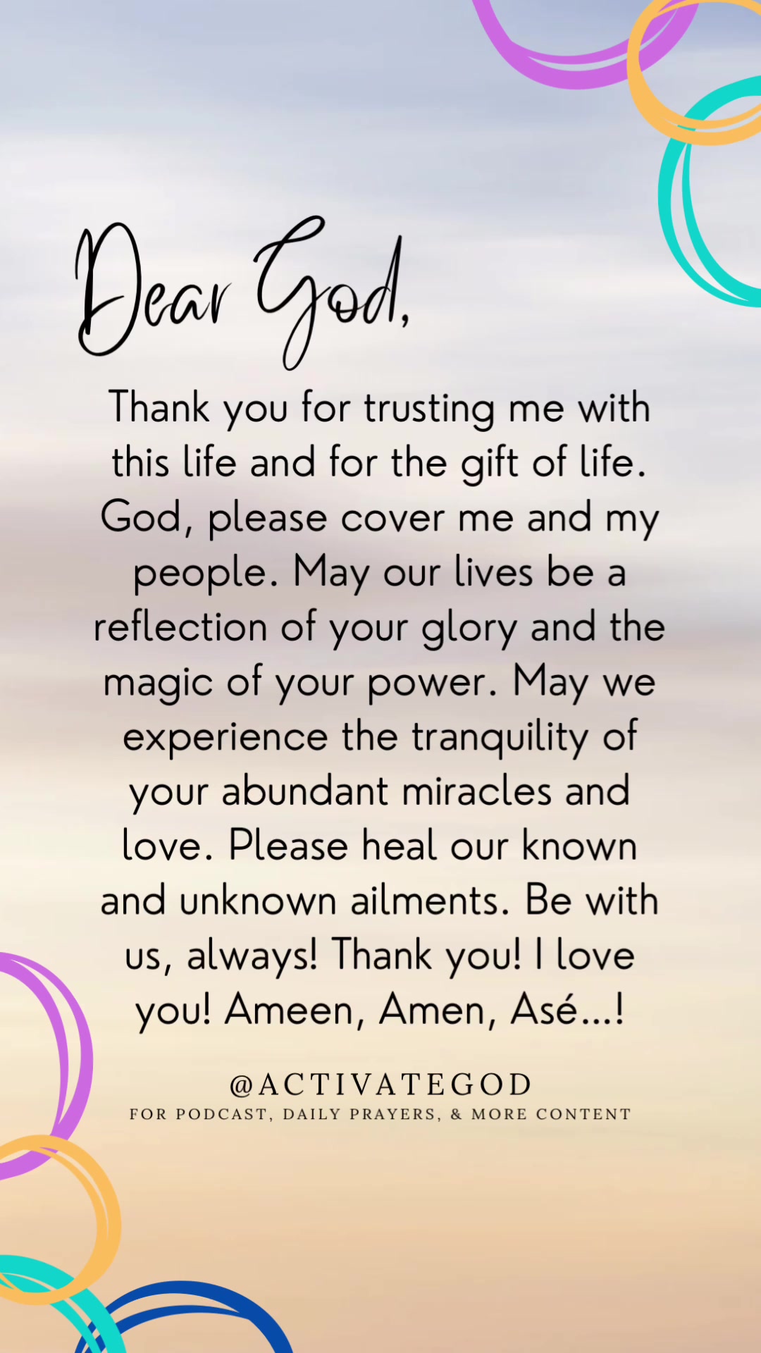 @Activate God