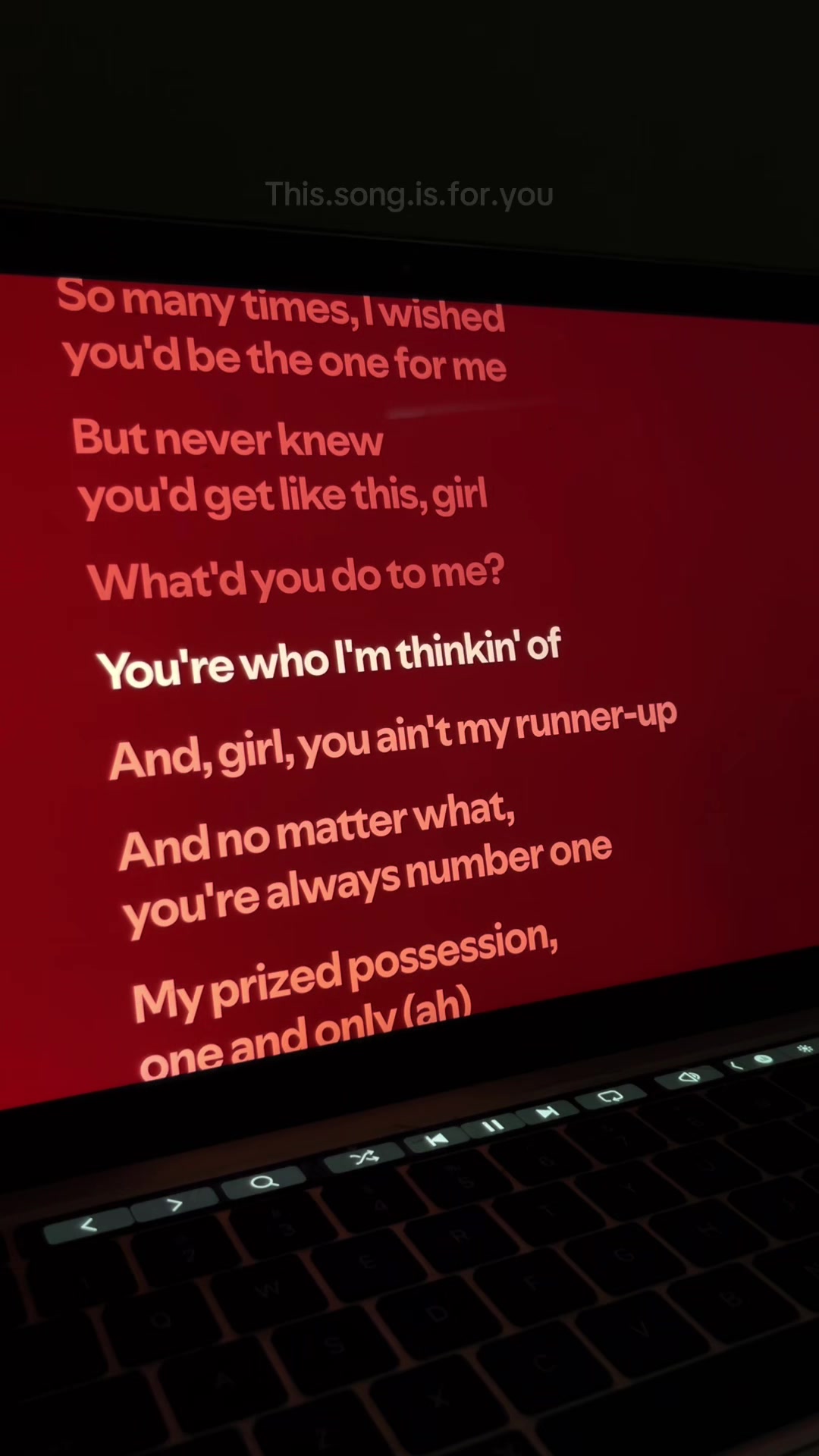 @this song is for you