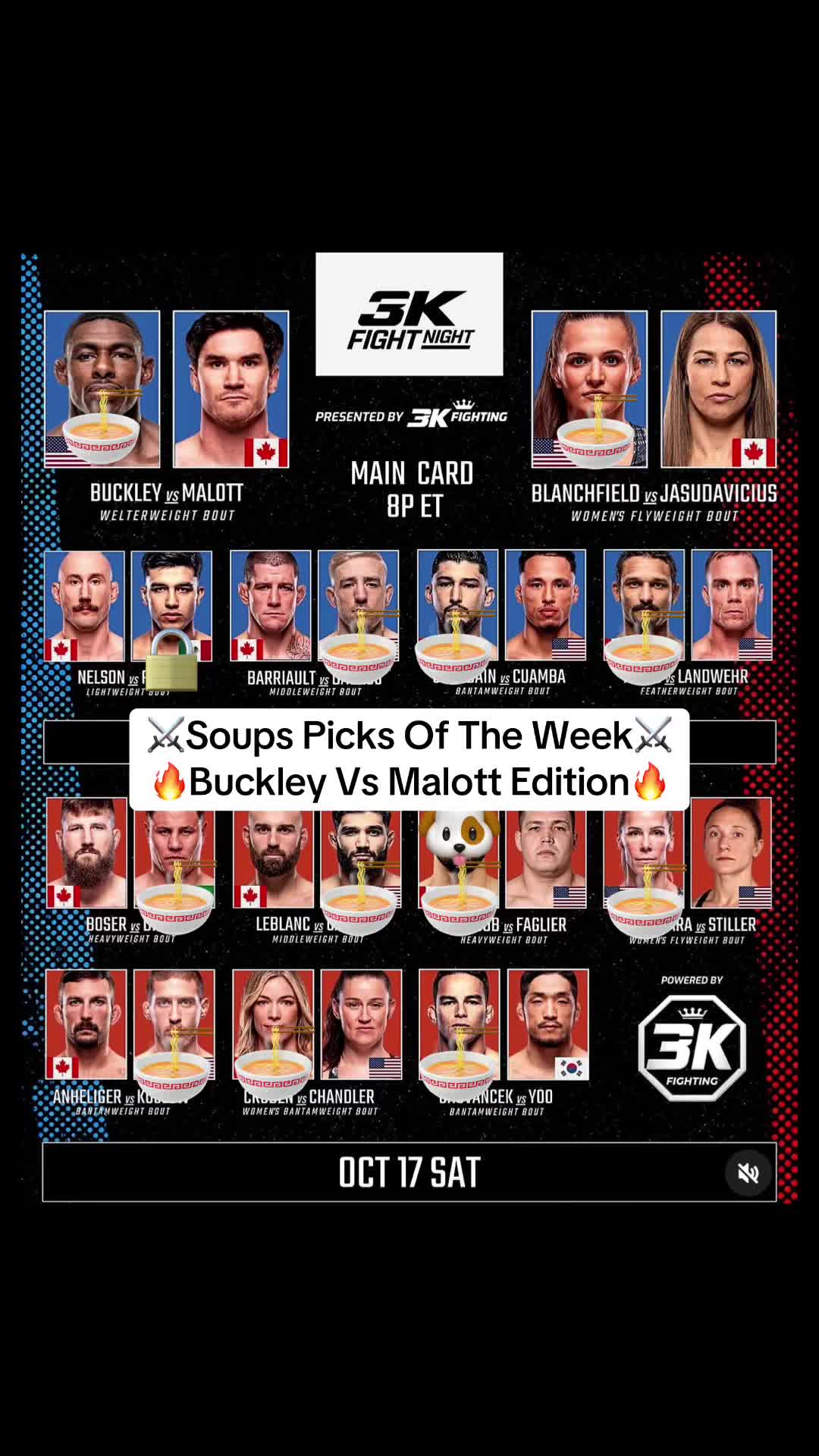 @🍜Soups MMA Preview 🍜