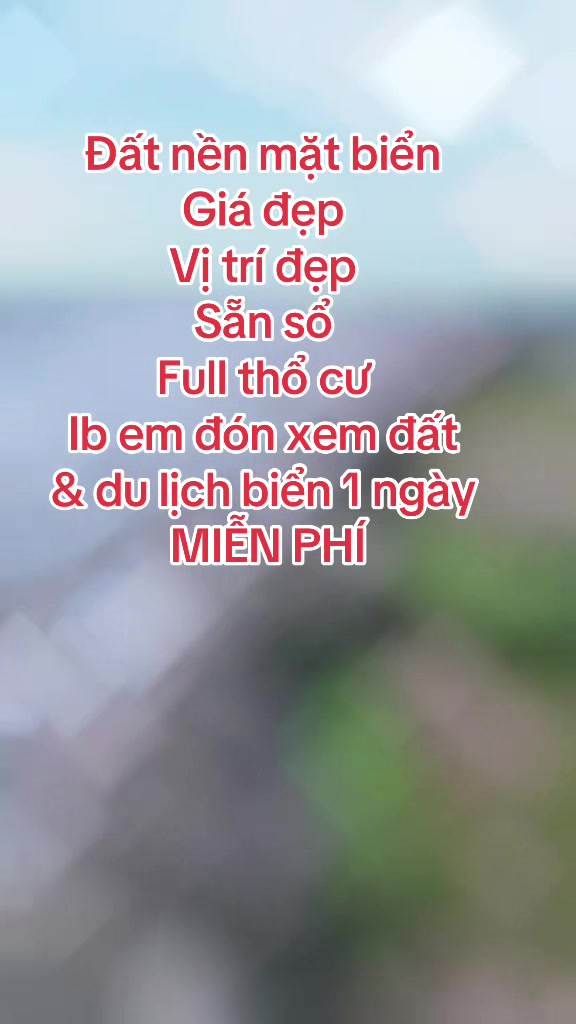 @Thanh BĐS Đất Nền Du Lịch Biển