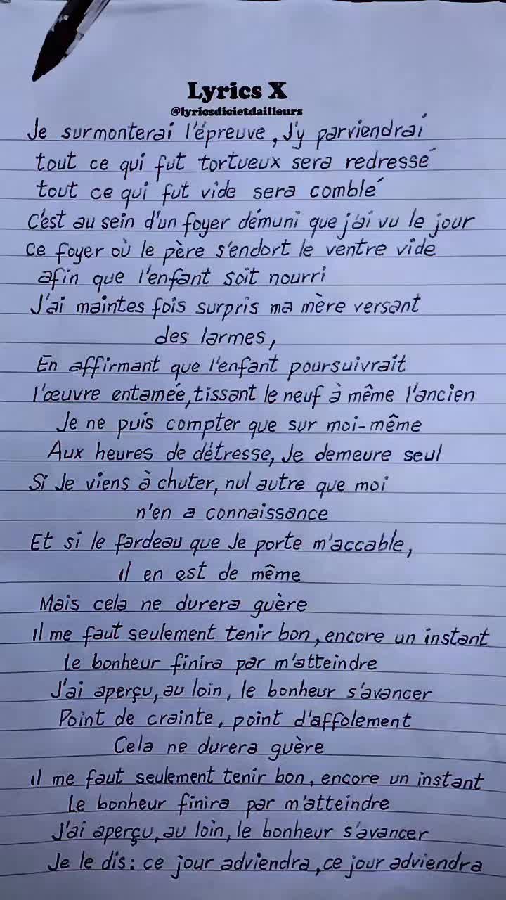 @Lyrics x