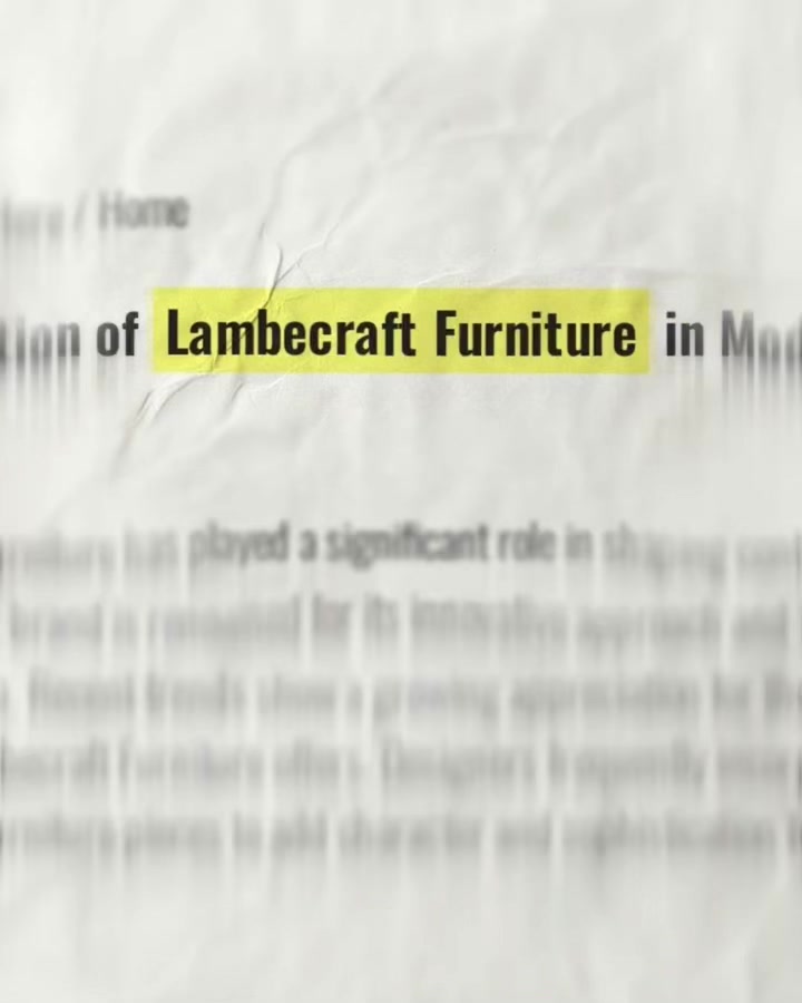 @Lambecraft Furniture