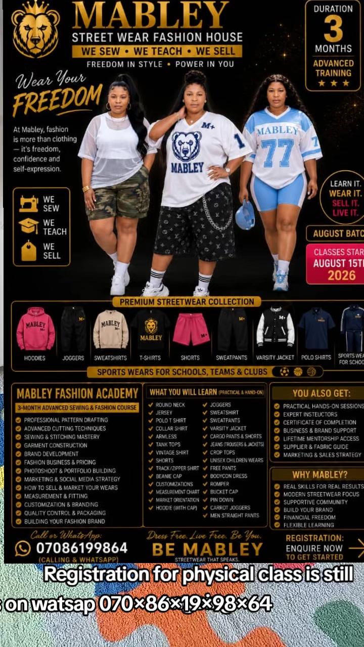 @Mabley clothing brand back up