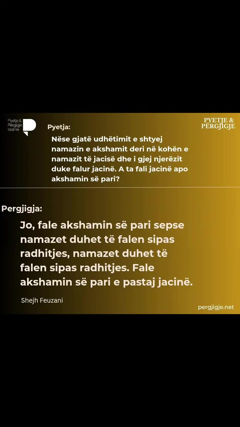 @Pyetje & P&euml;rgjigje Islame
