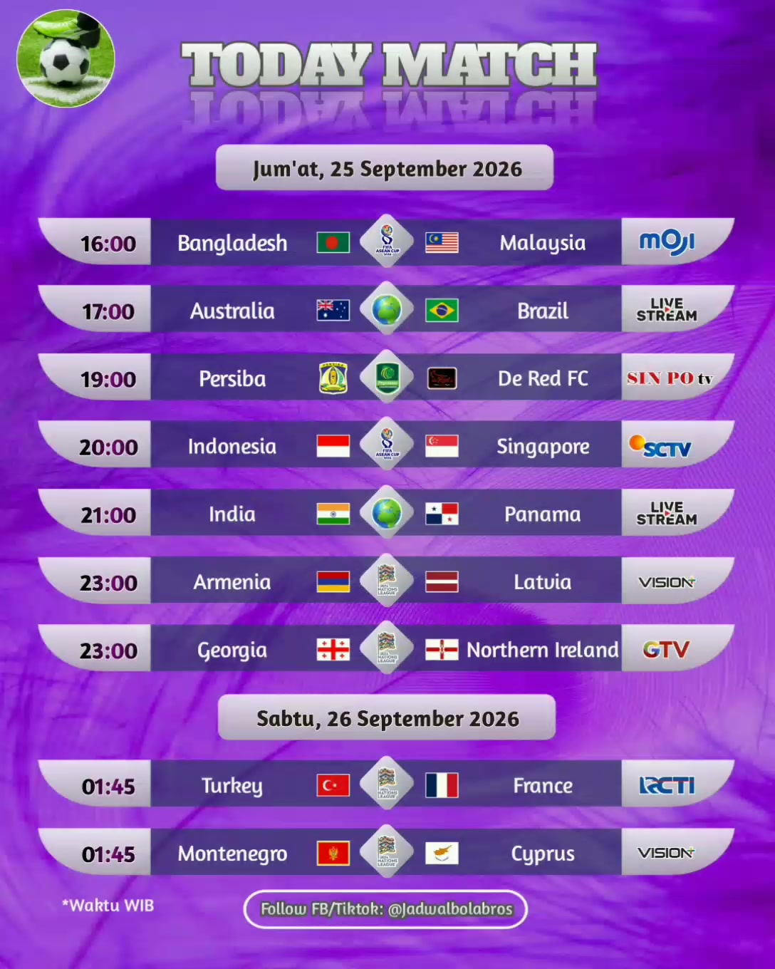 @Jadwal Bola Bros