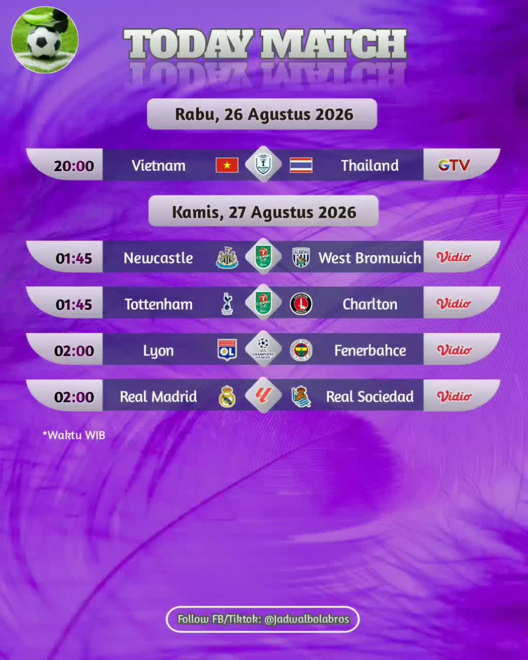 @Jadwal Bola Bros