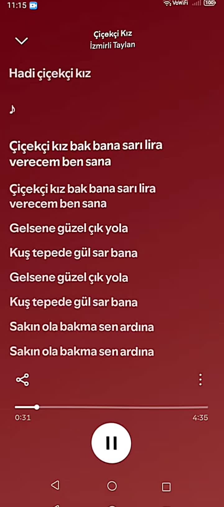 @şarkılar ve sozler