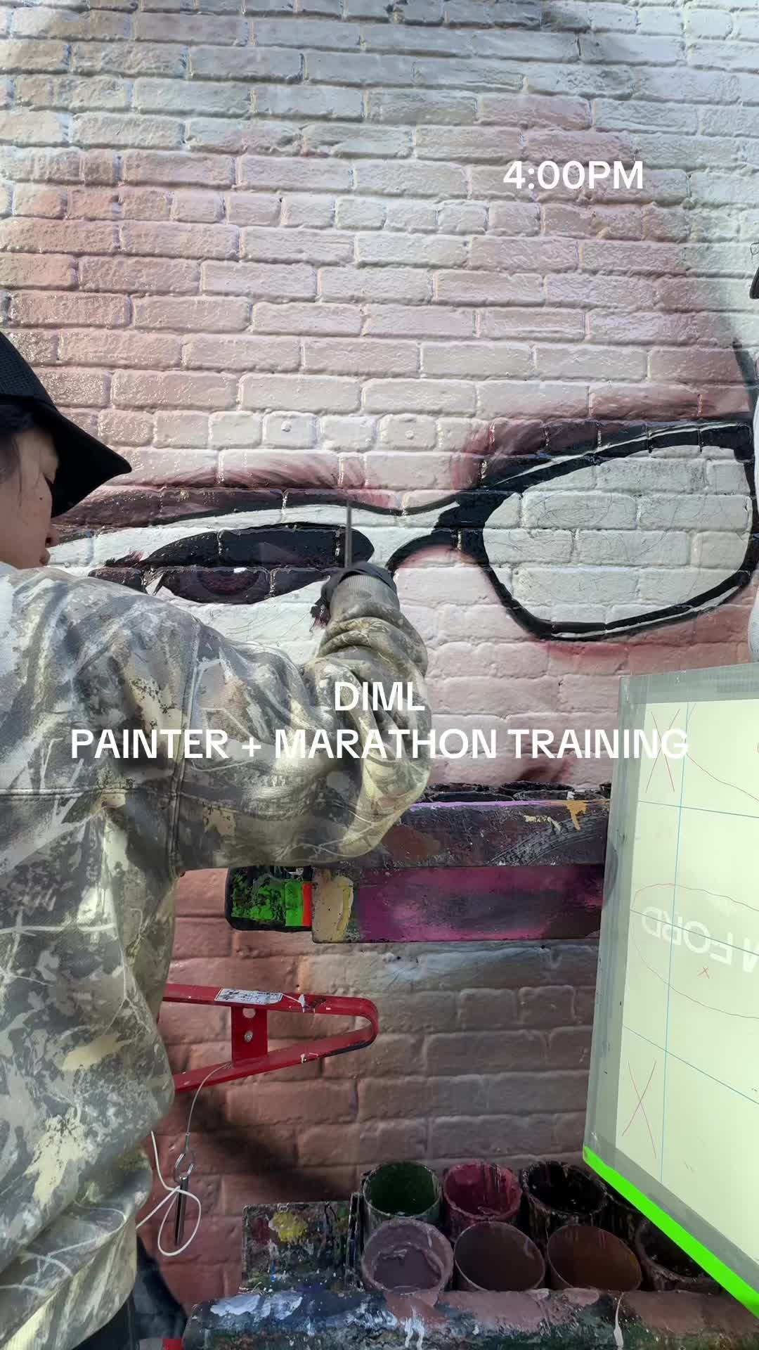 @Janine runs and paints