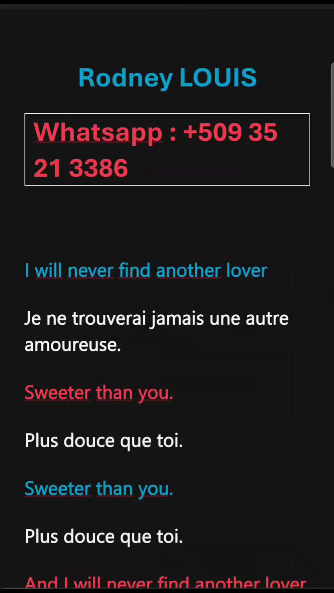 @Rodney LOUIS