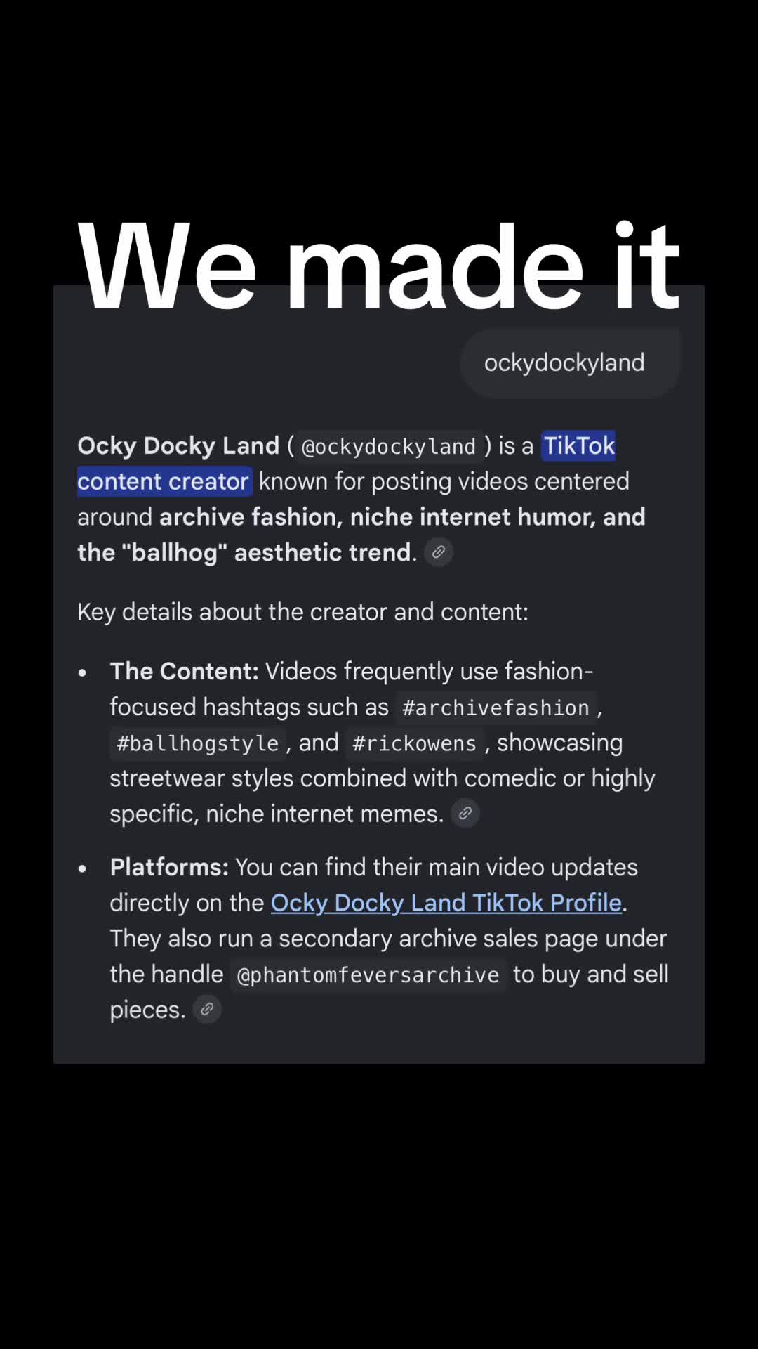 @Ocky Docky Land