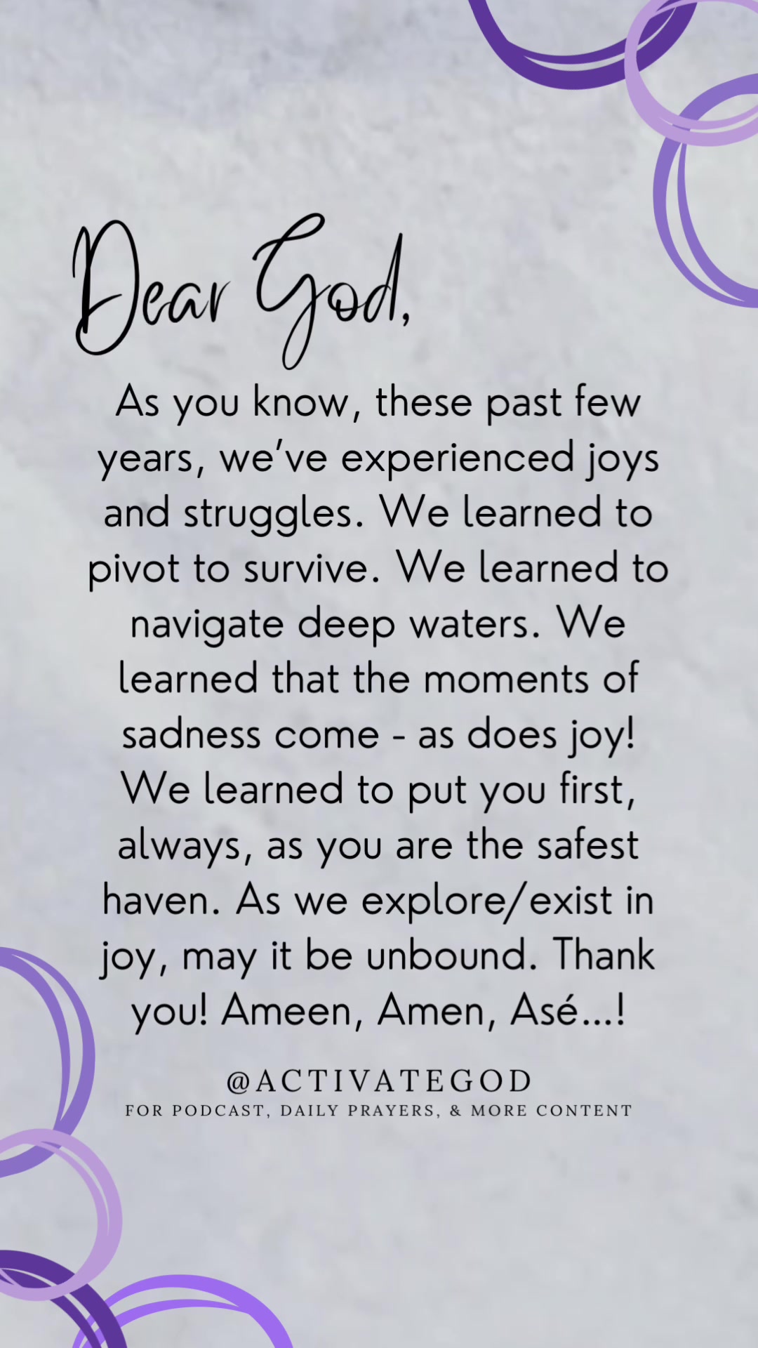 @Activate God