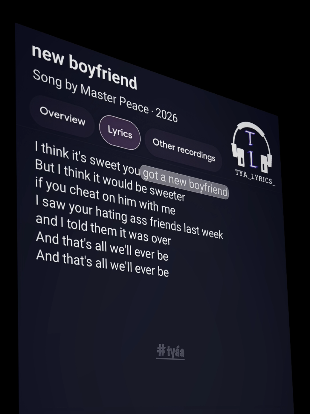 @ty&aacute;a🎧🎶