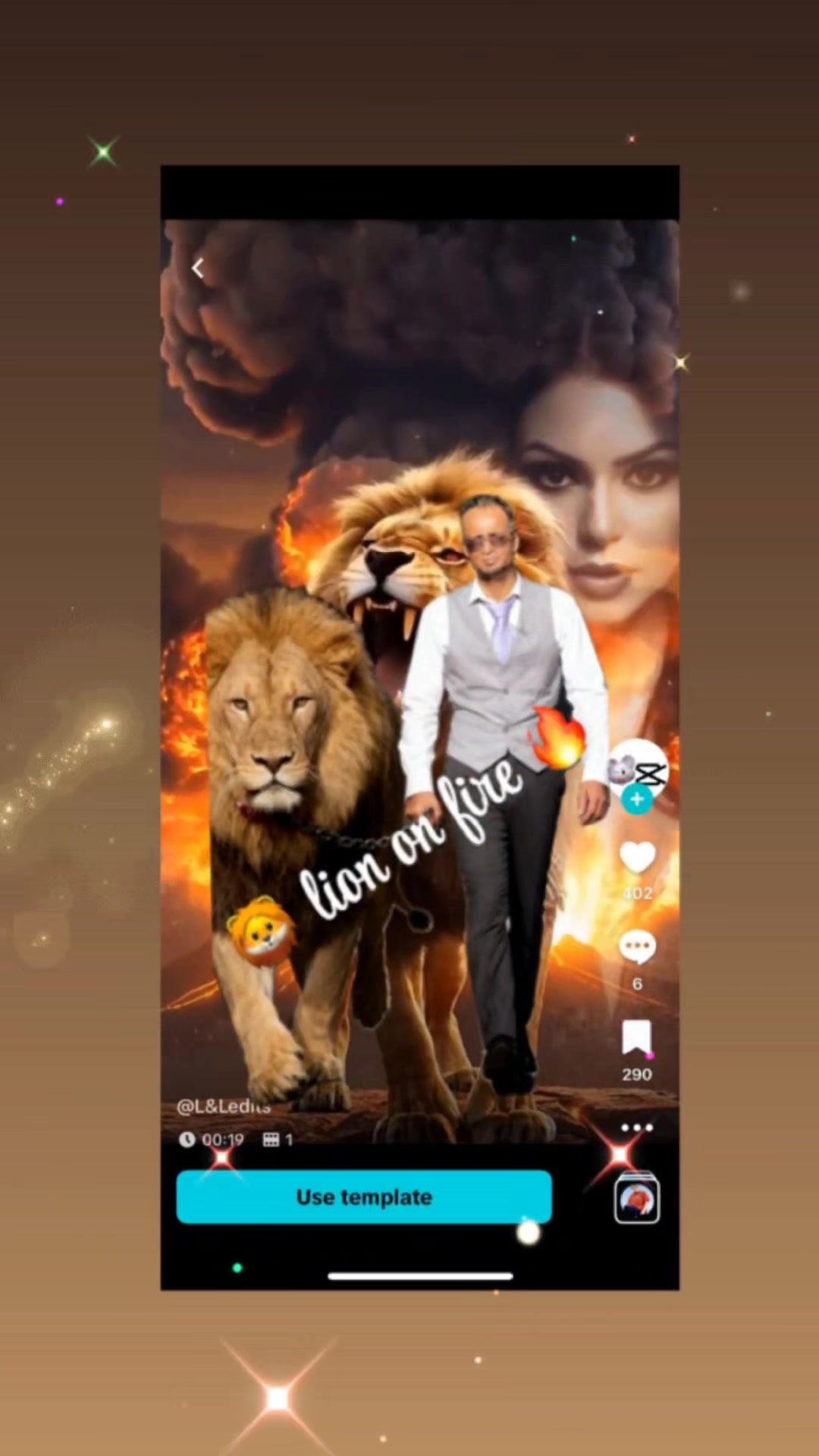 @✨️💥Lion💫On 💥Fire 🔥❤️🔥