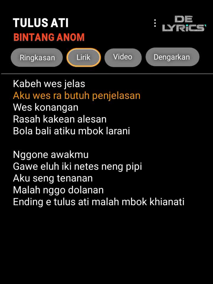 @DE LYRICS