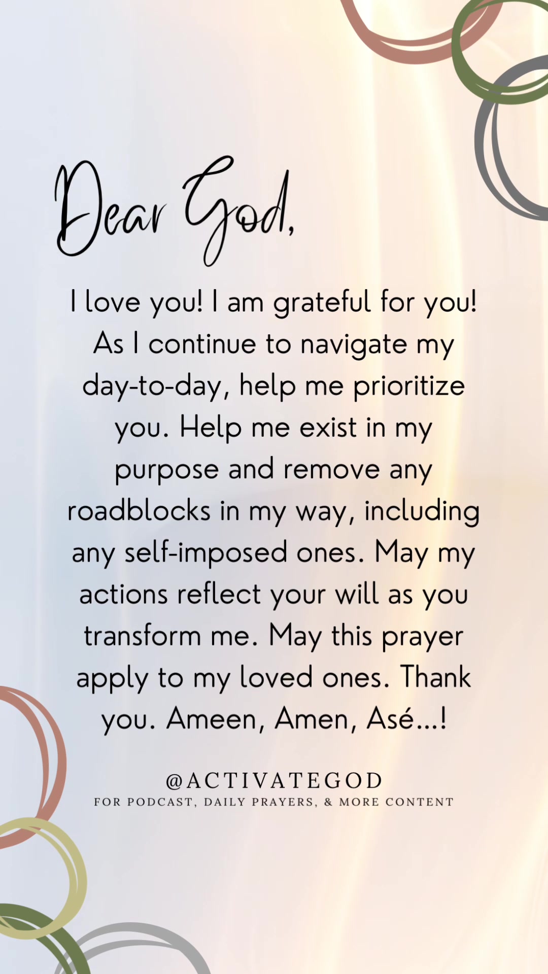 @Activate God