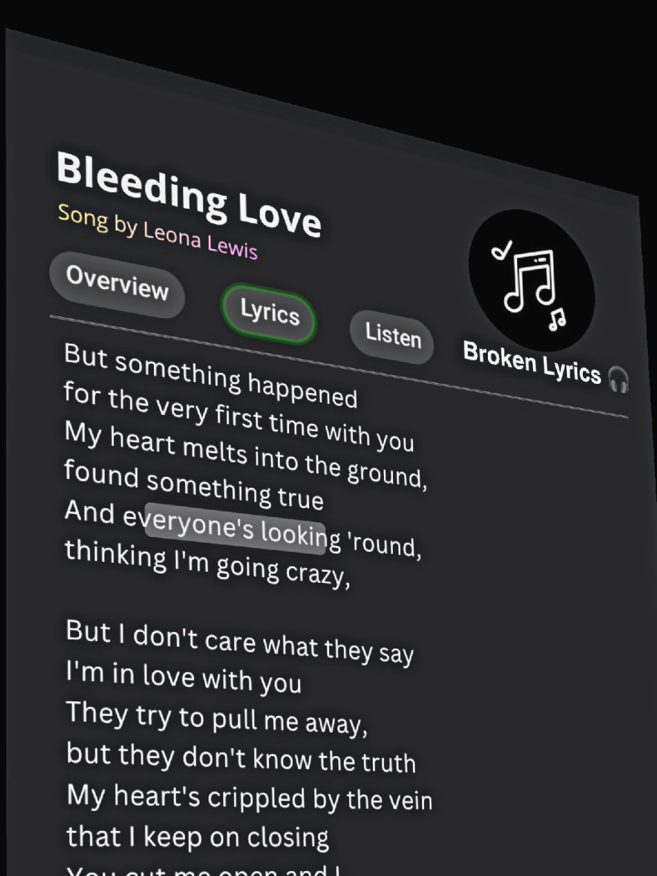 @𝗕𝗿𝗼𝗸𝗲𝗻 𝗟𝘆𝗿𝗶𝗰𝘀 🎧