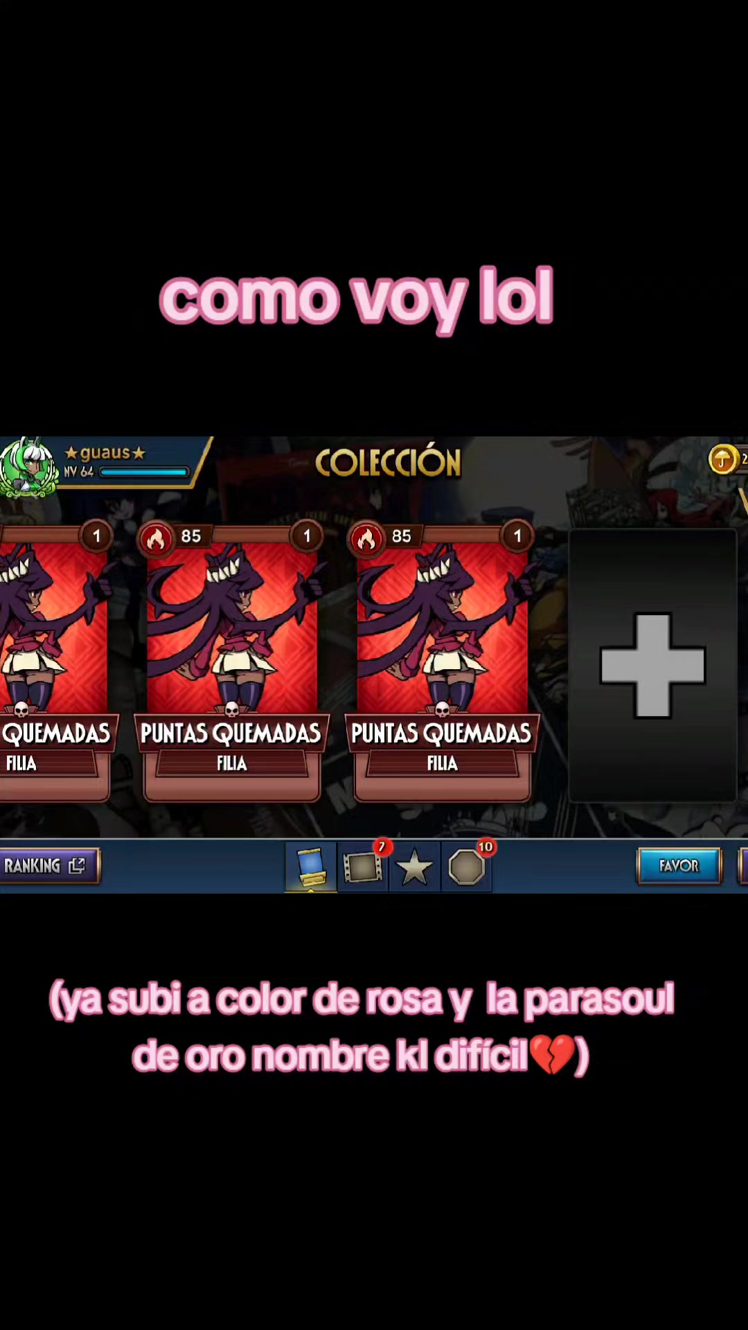 @F de fracasada