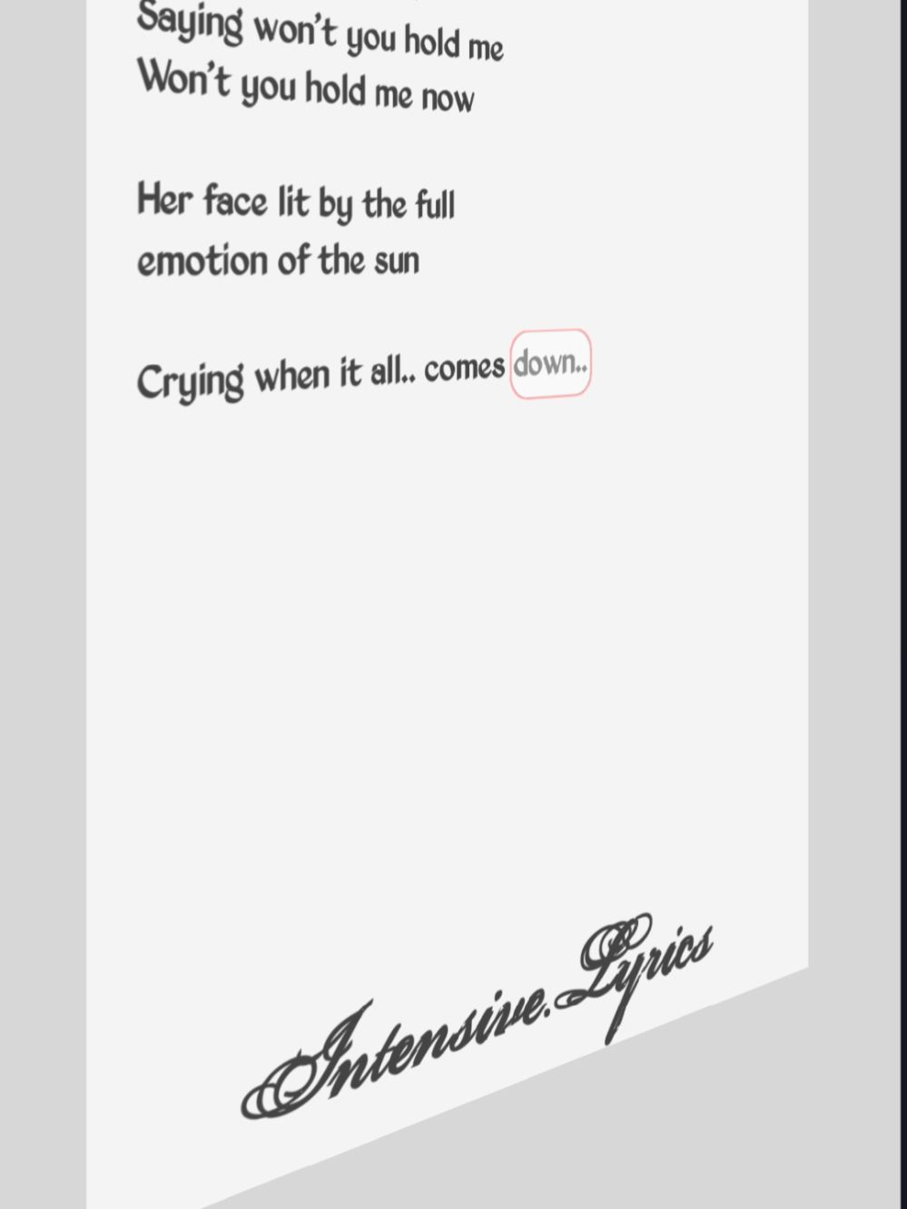 @Intensive.Lyrics