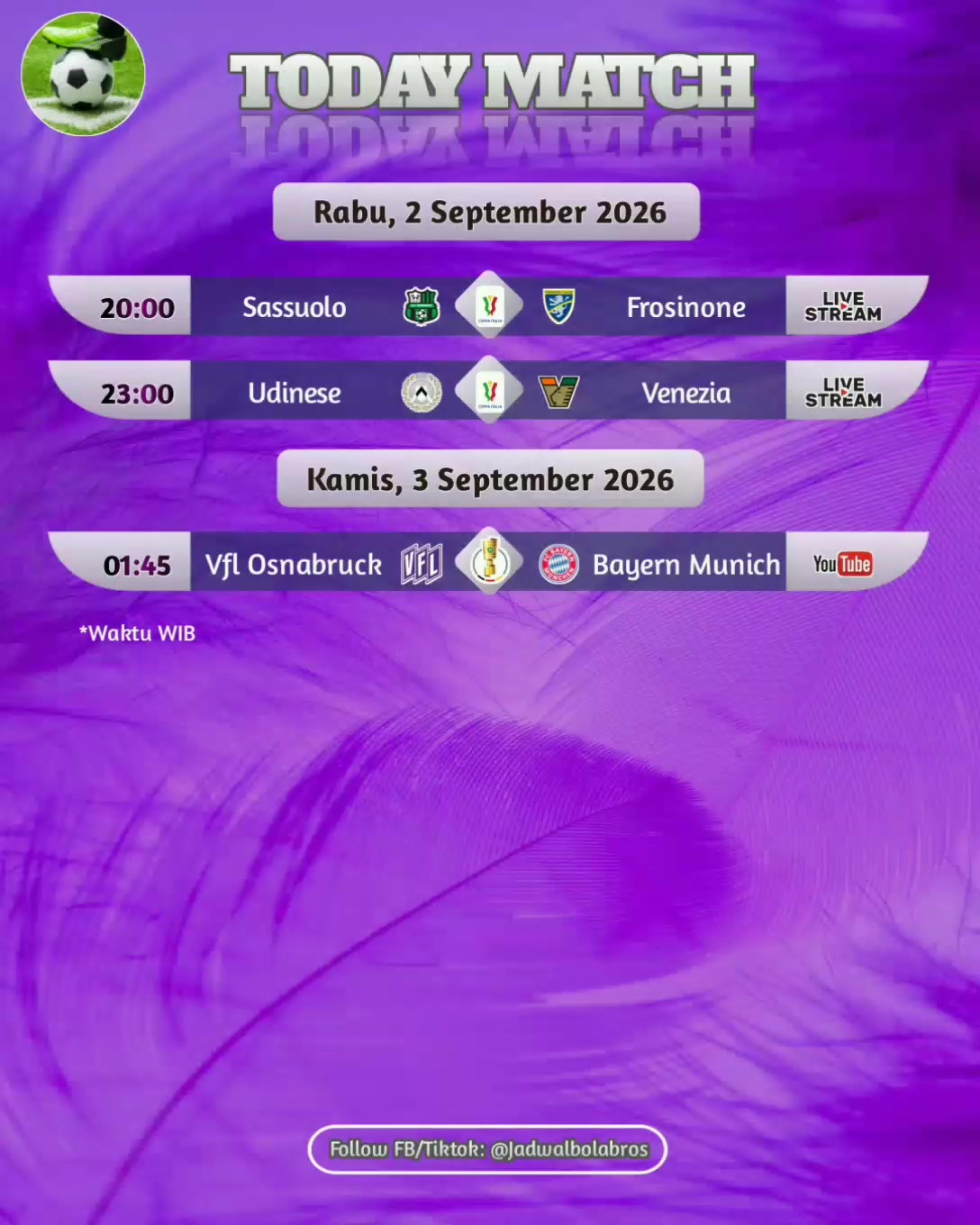 @Jadwal Bola Bros