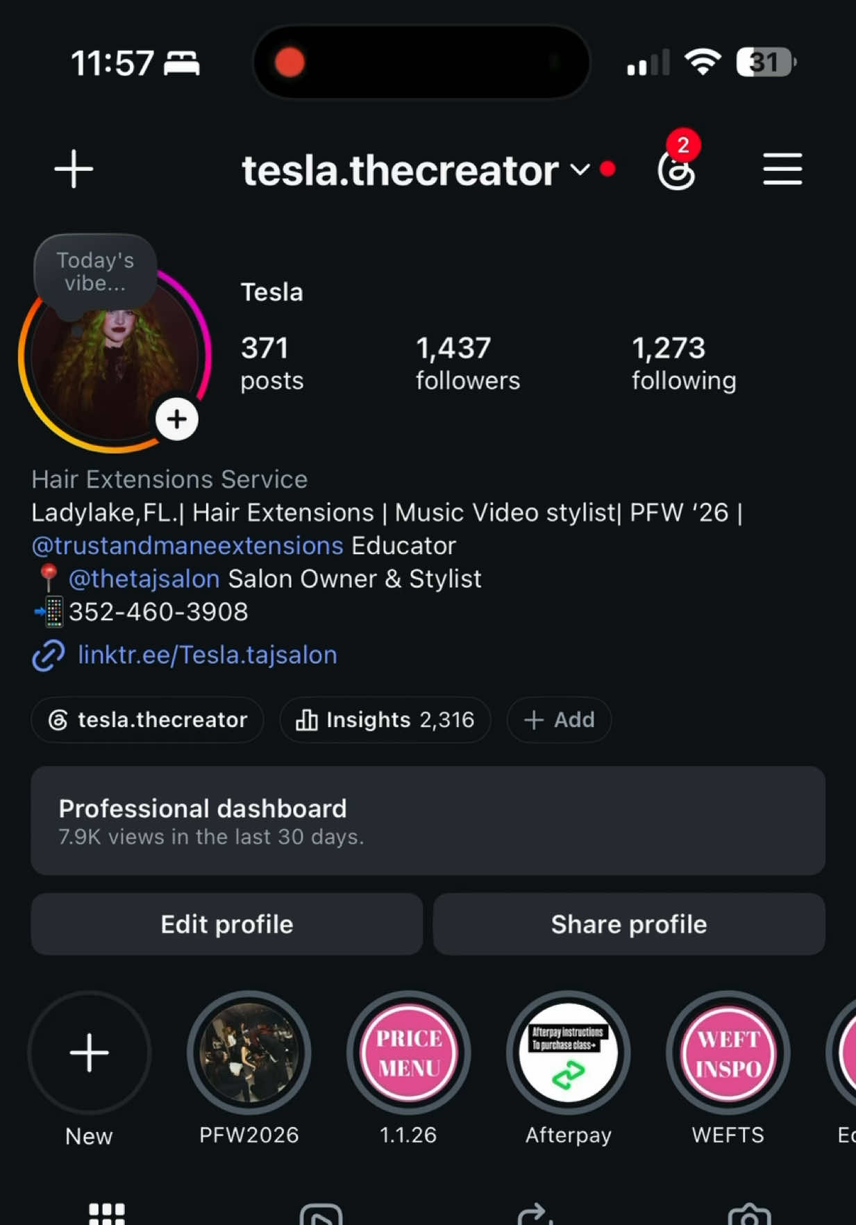 @TeslaTheCreator.FL HairStylist