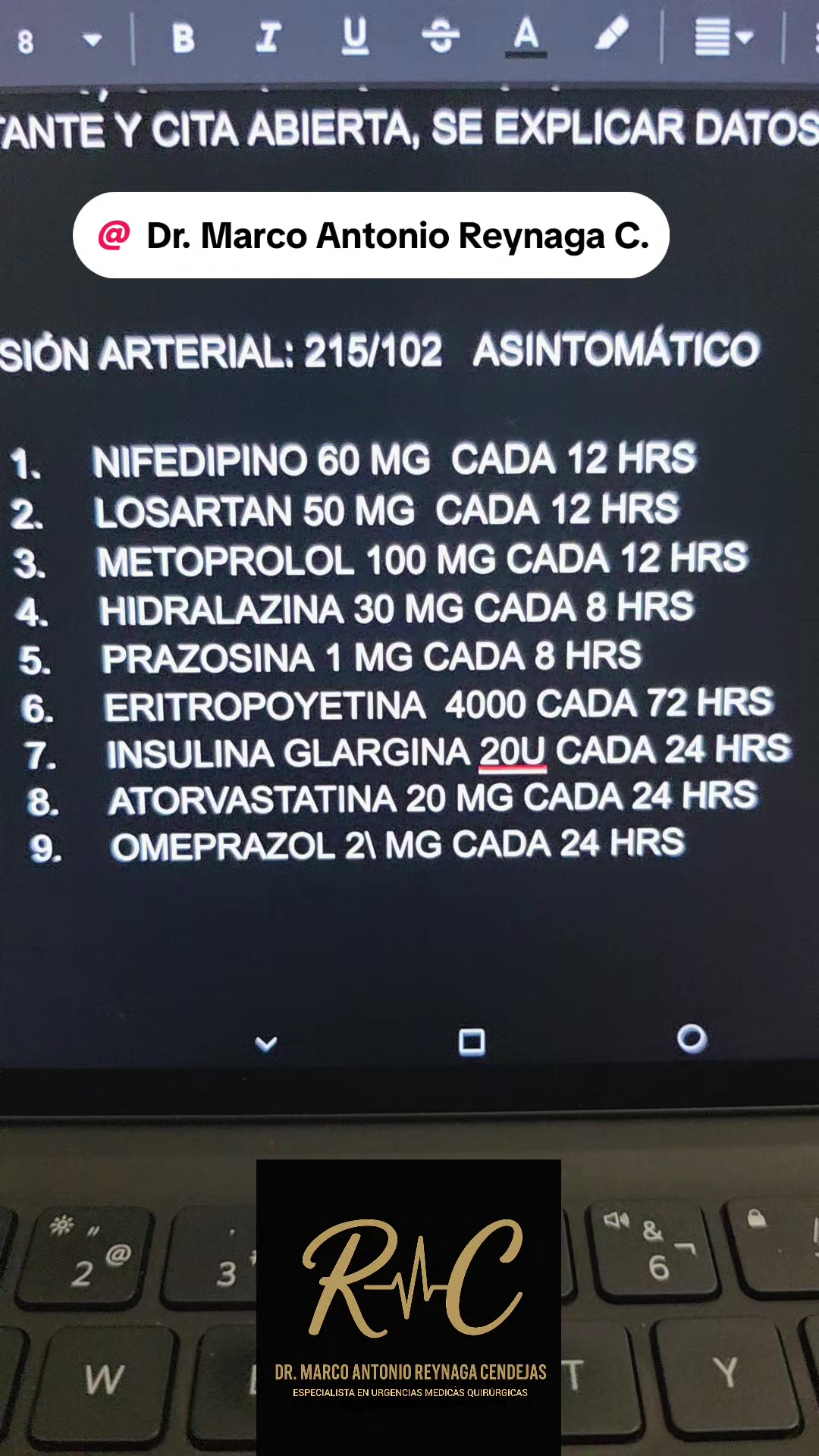 @Dr. Marco Antonio Reynaga C.