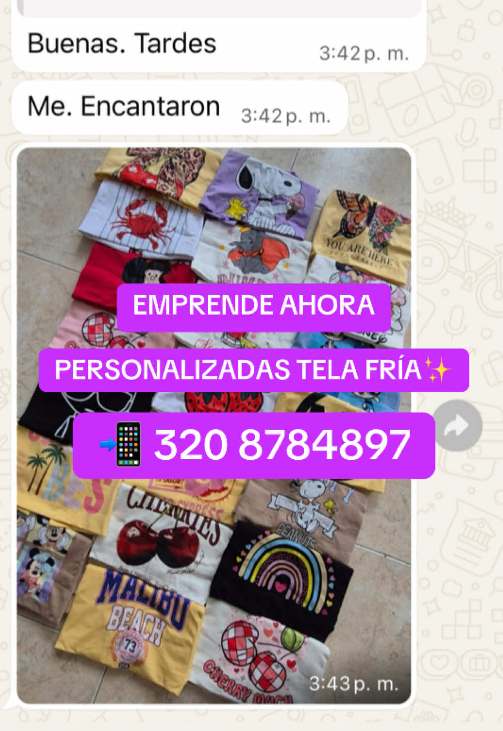 @Camisetas / Bodys / Pijamas