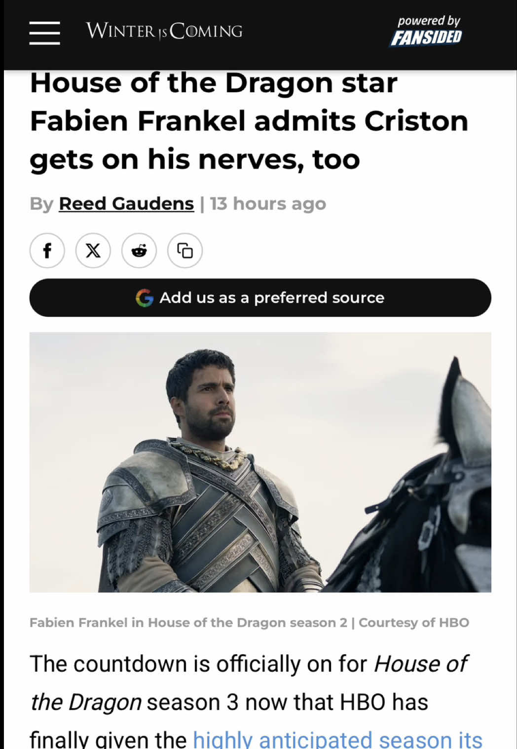@Winter Is Coming