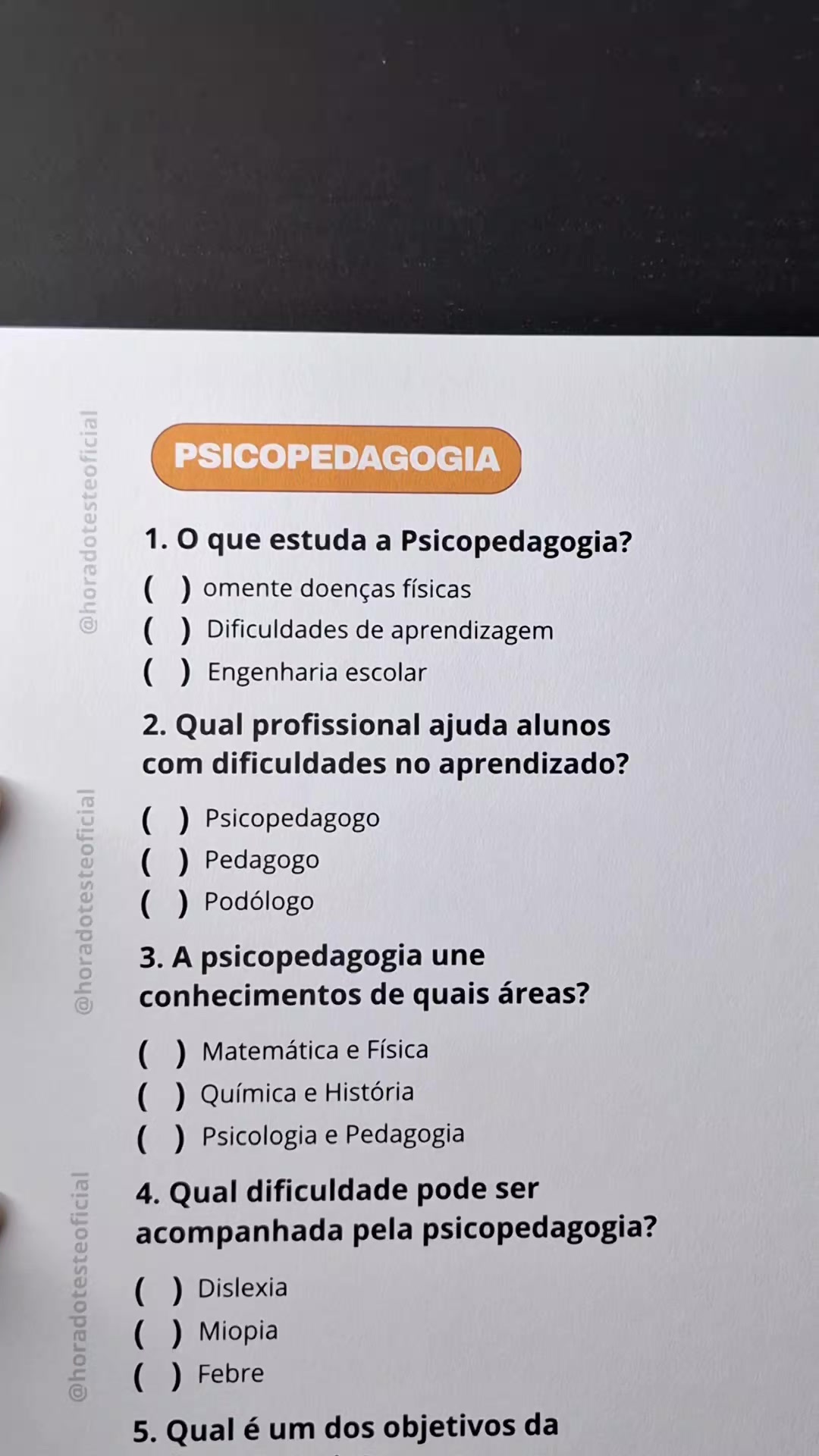 @Hora do Teste Oficial