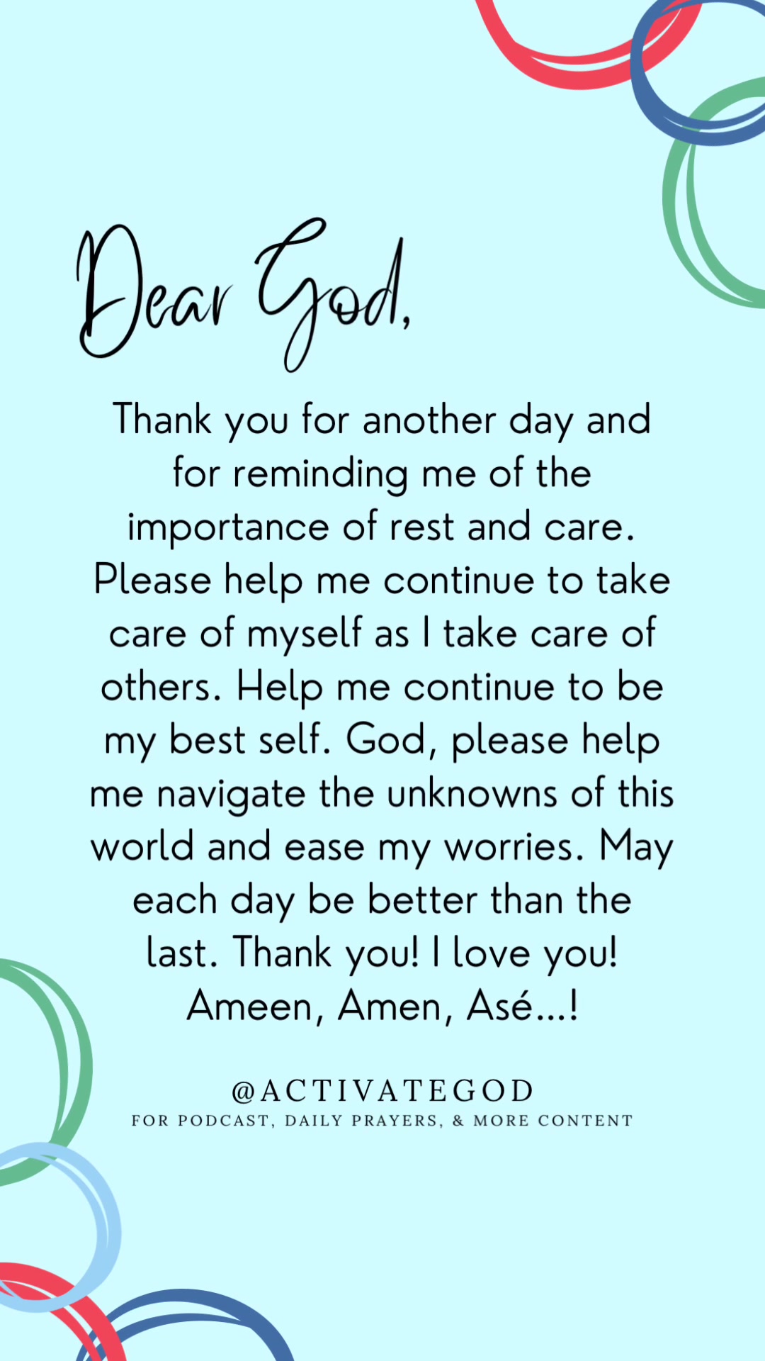 @Activate God